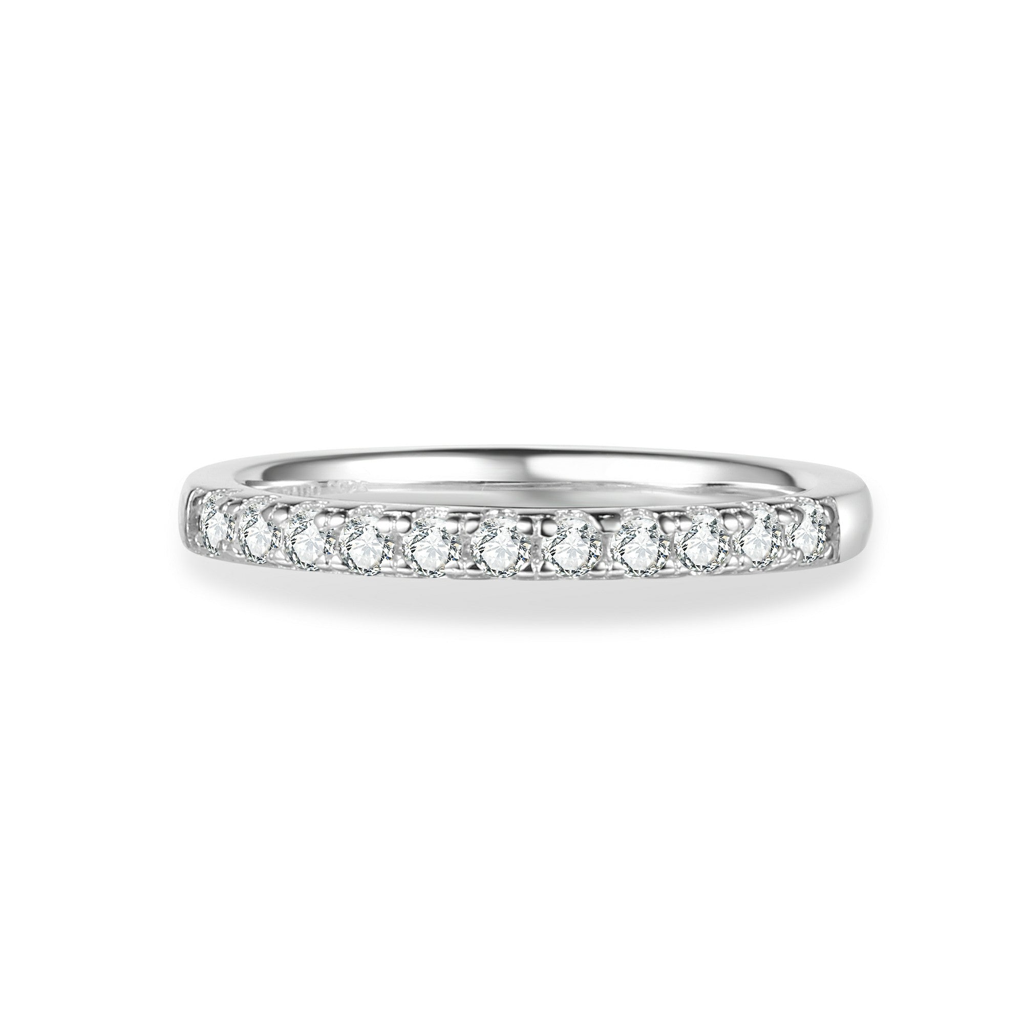 Classic Round Cut Moissanite Wedding Band