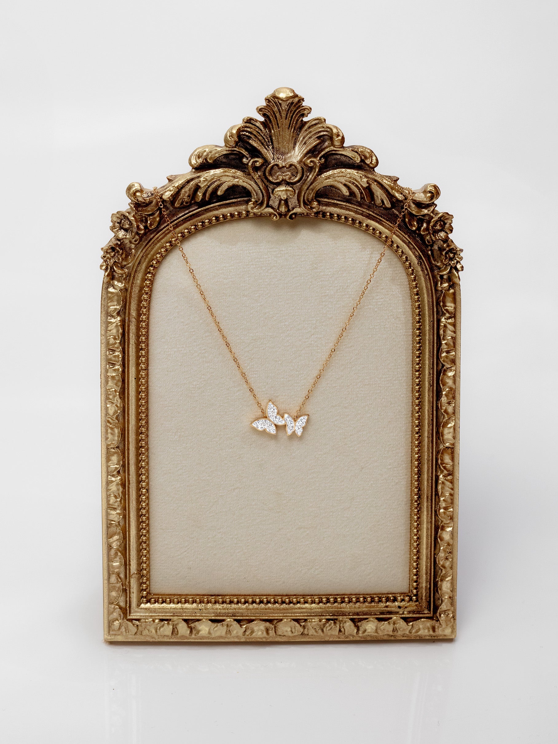 Two Butterflies Pendant Necklace