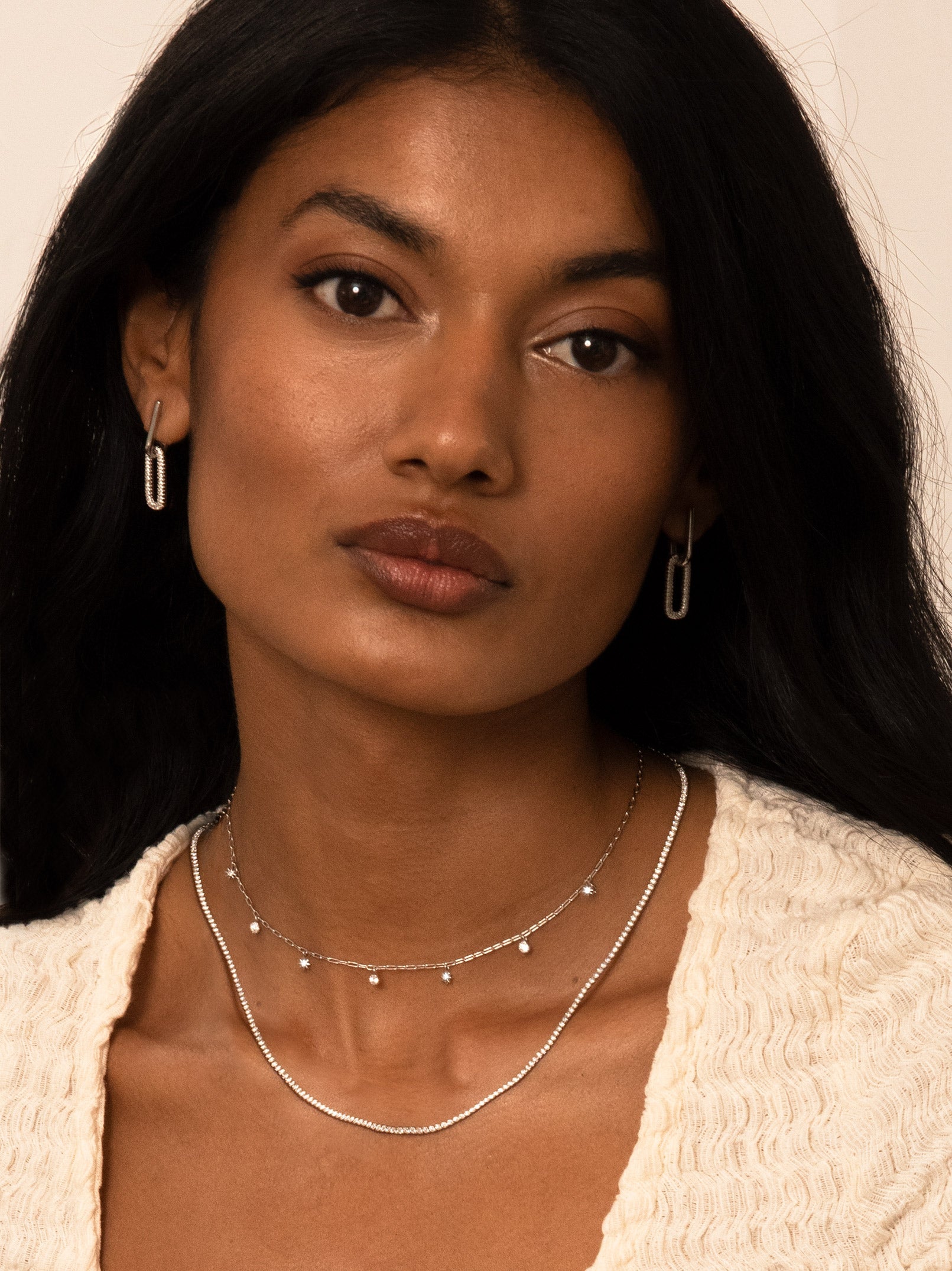 Chain Choker With Moon and Star Charms