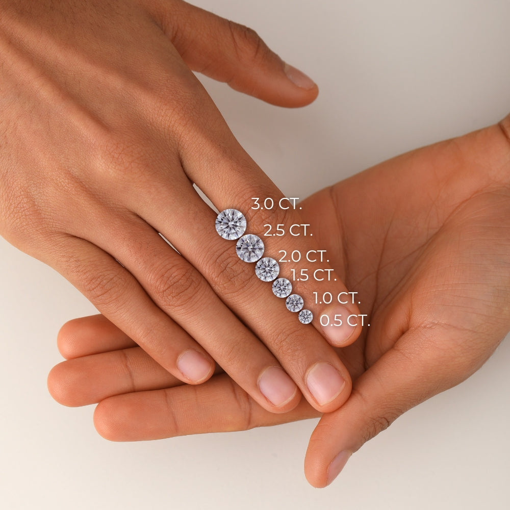 Classic Shared-Prong Round Cut Moissanite Engagement Ring