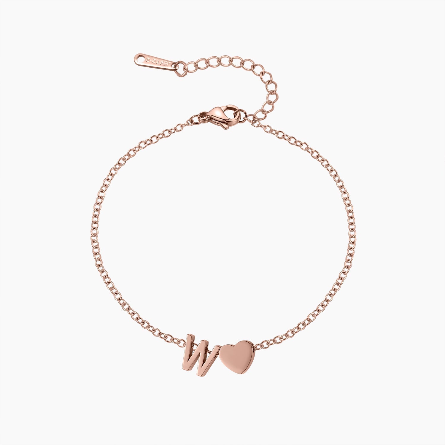 Letter Heart Anklet