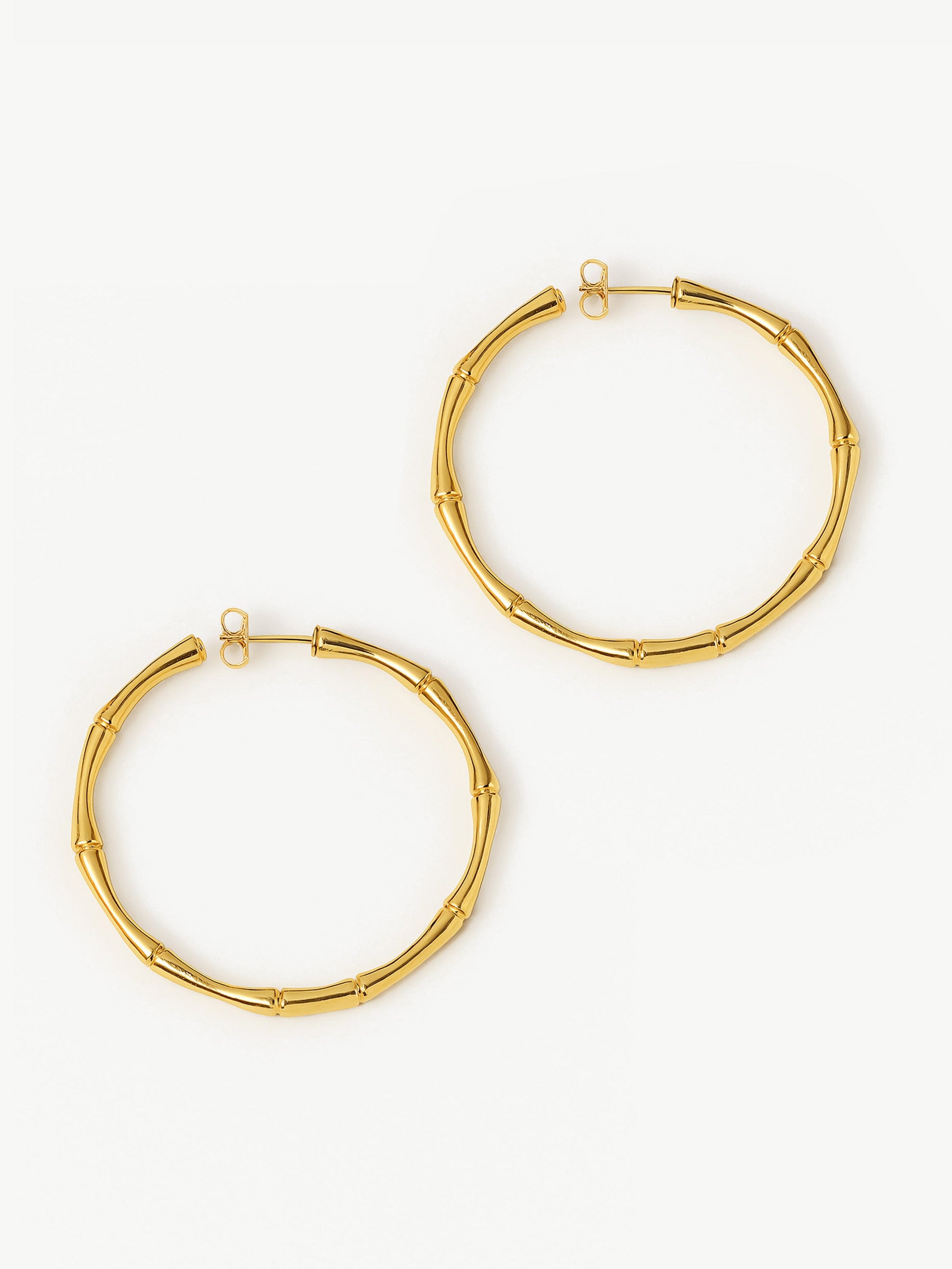 Large Bamboo Hoop Earrings