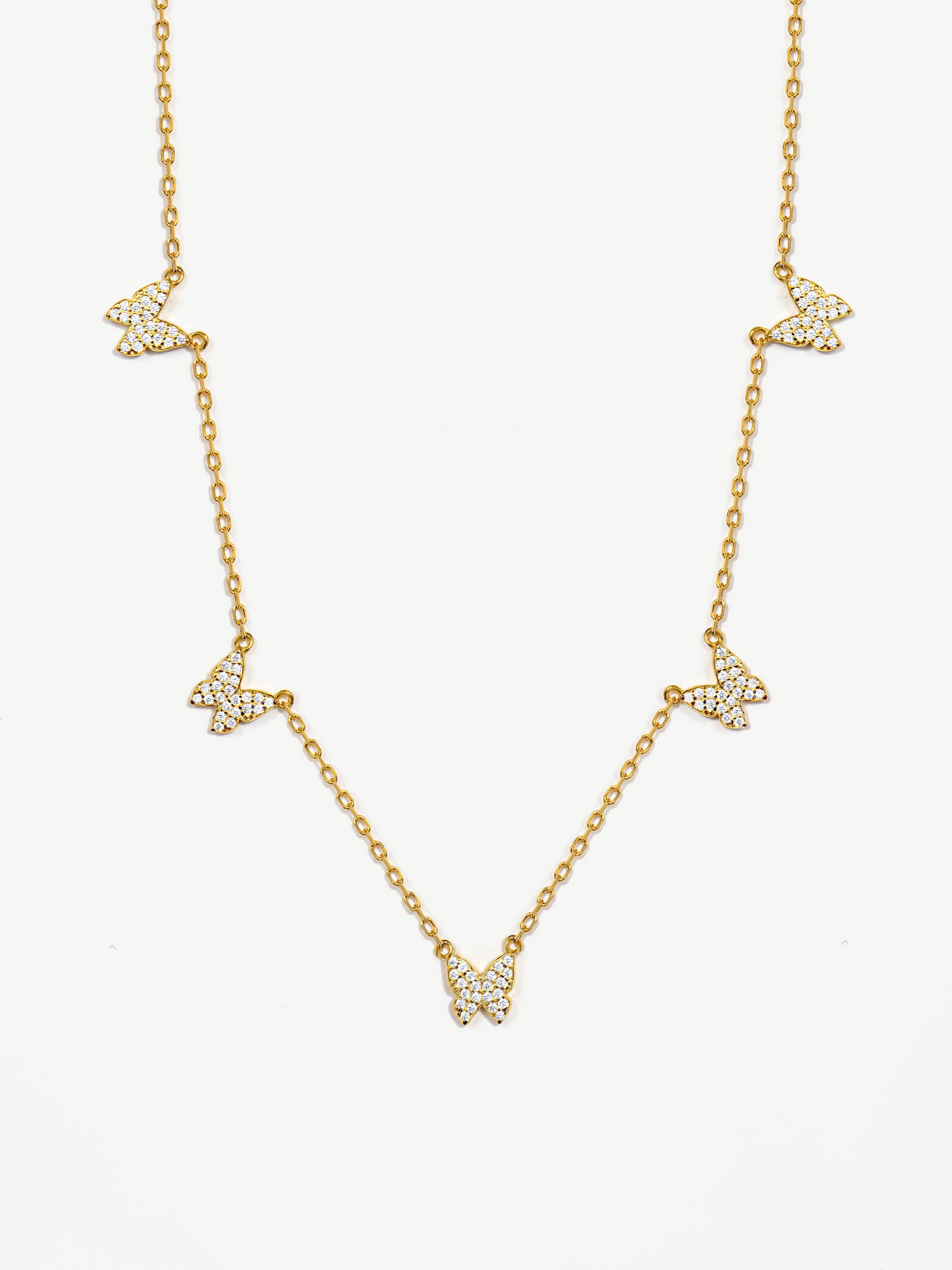 Choker With Five Butterfly Charms