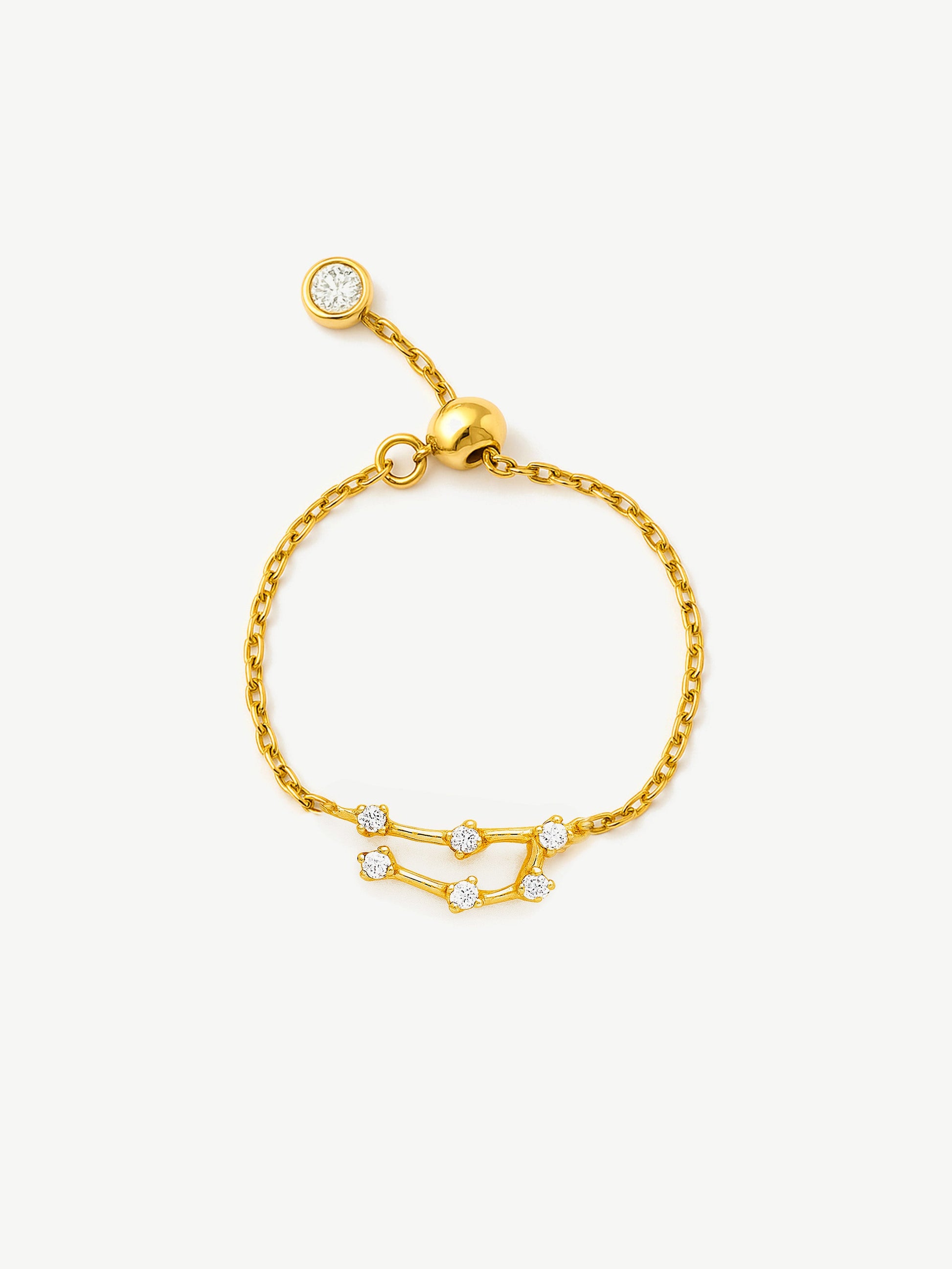 Adjustable Constellation Chain Ring