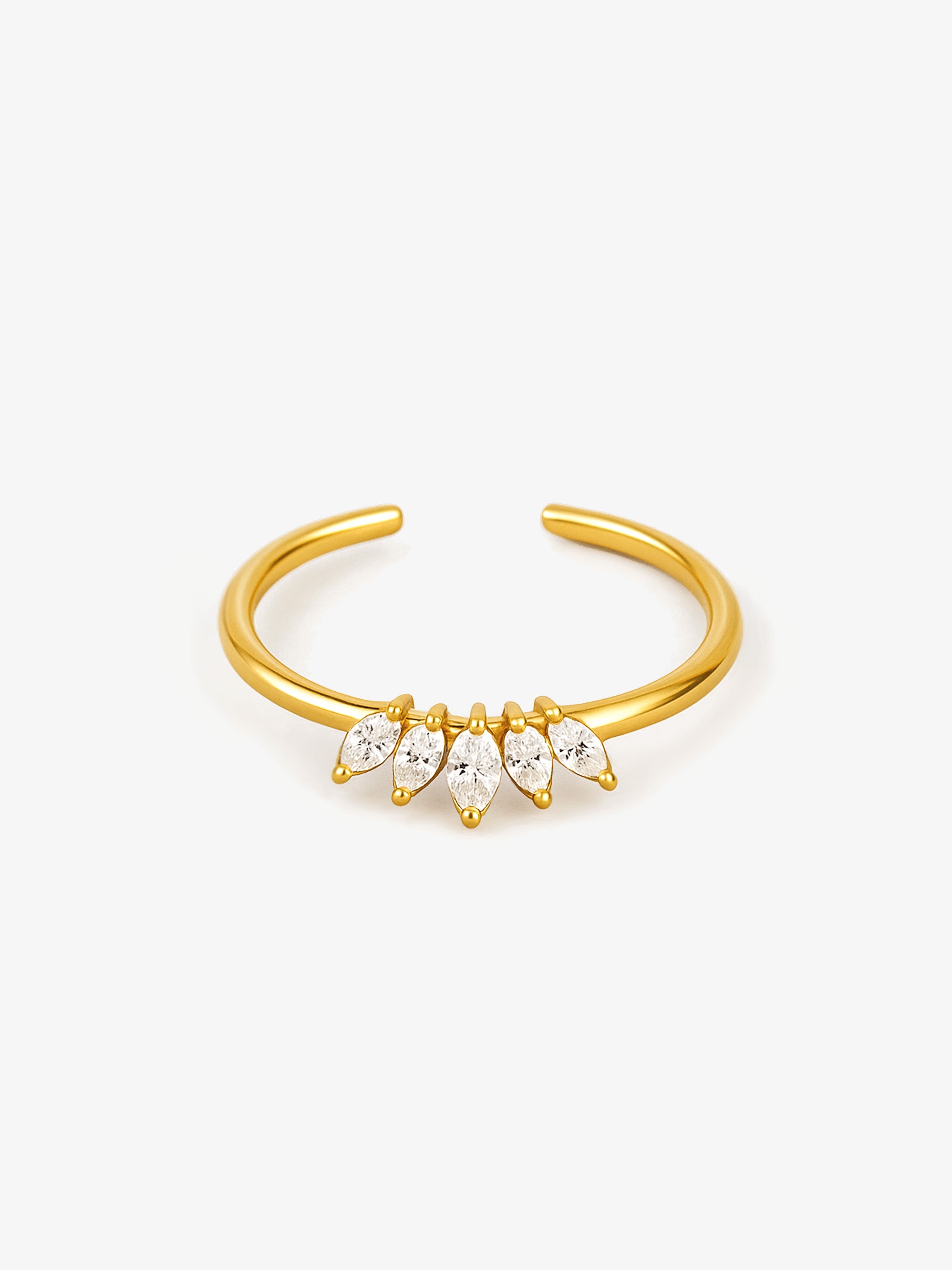 Marquise Crown Ring - Adjustable