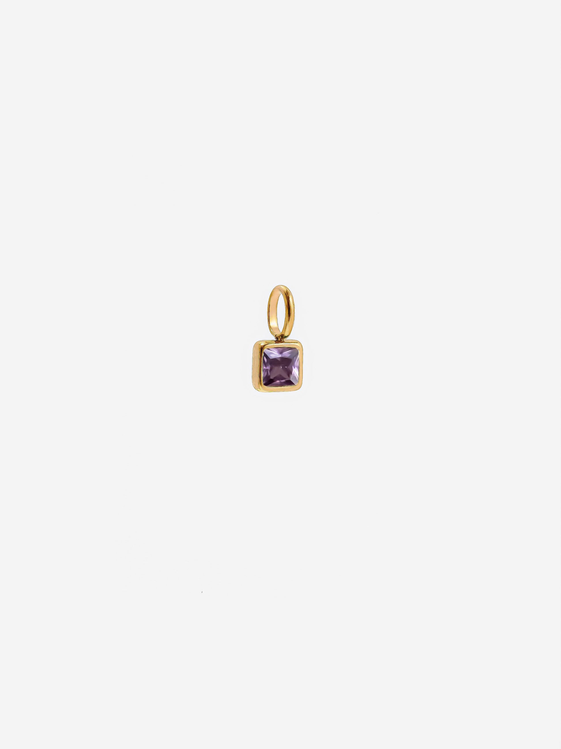 Square Birthstone Charm (Tiny)