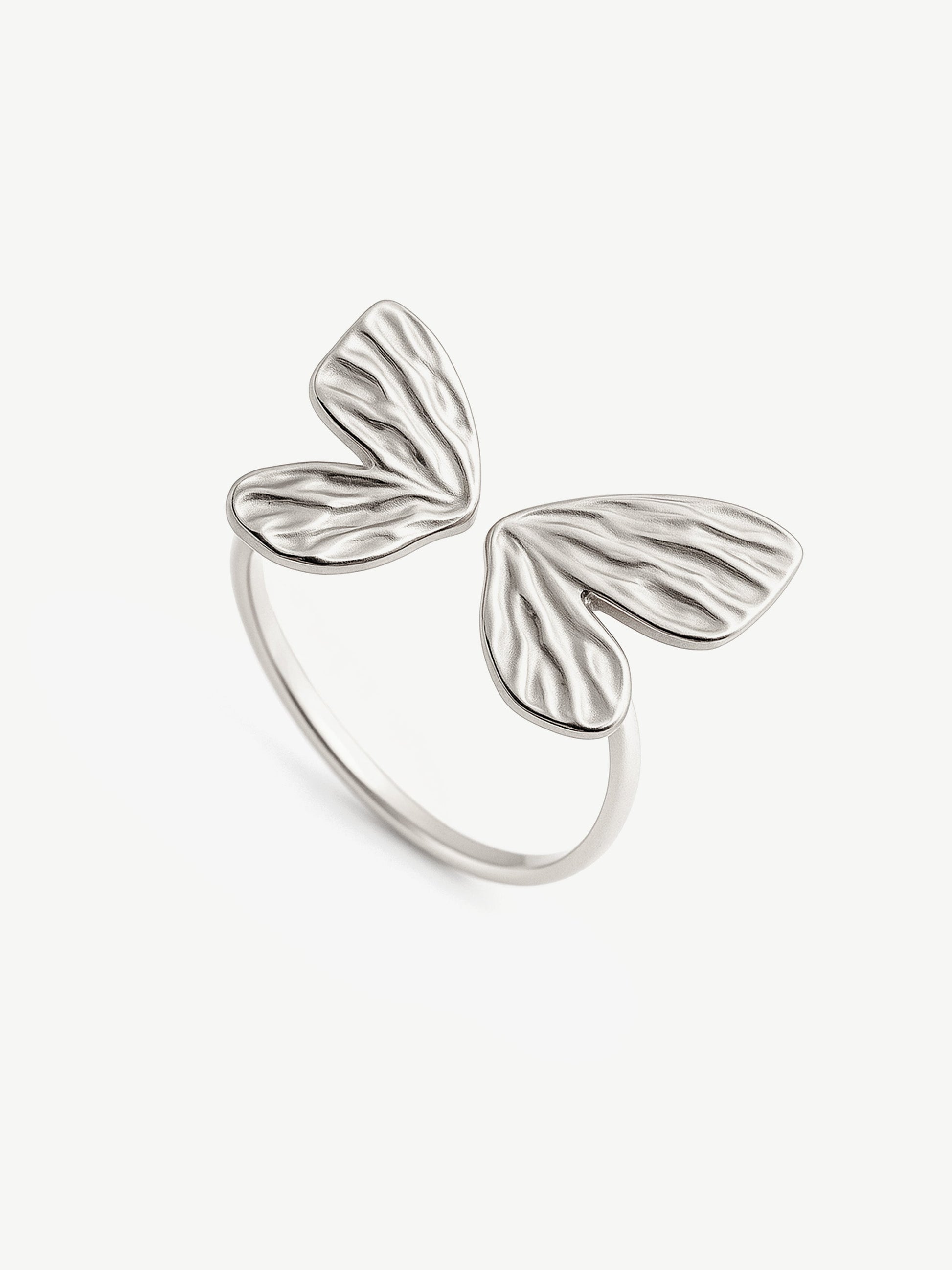 Textured Butterfly Ring - Adjustable